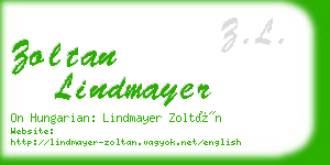 zoltan lindmayer business card